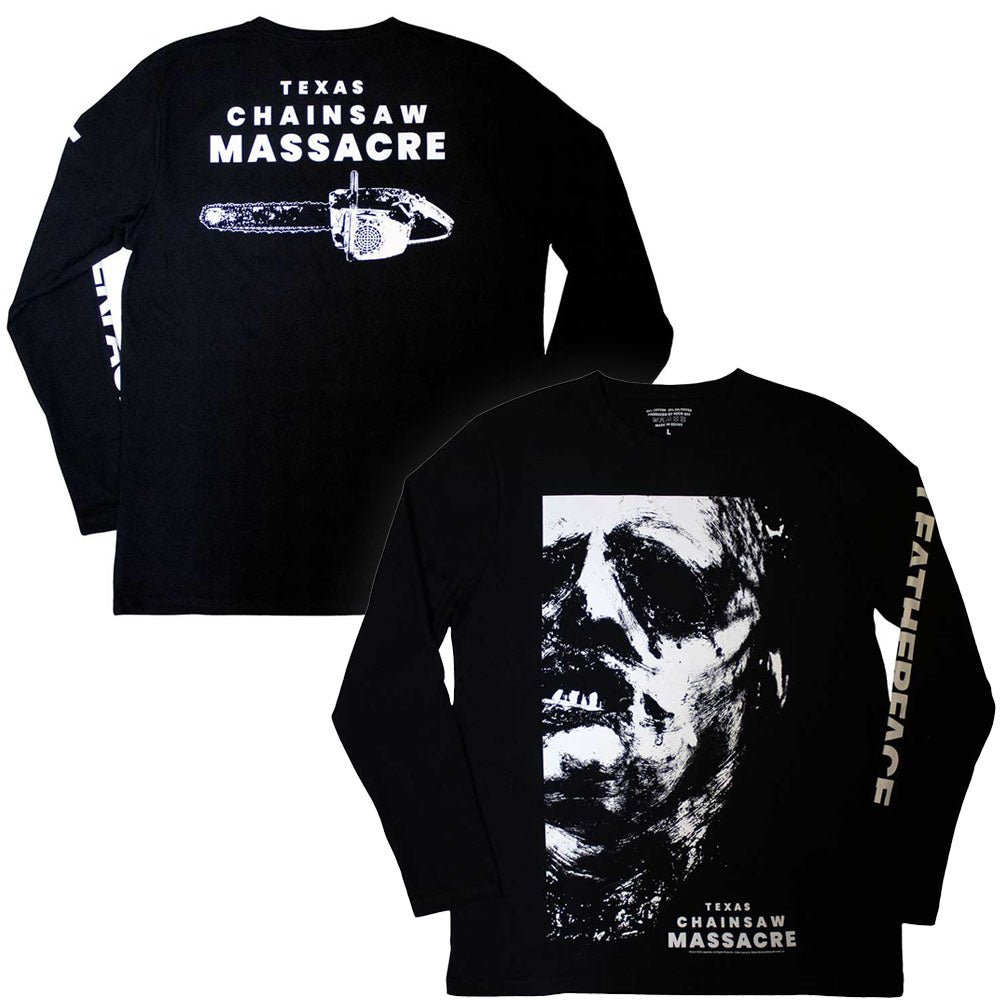 TEXAS CHAINSAW MASSACRE 悪魔のいけにえ (日本公開50周年記念 ) - Leather Face / バックプリントあり / 長袖 / アームプリントあり / Tシャツ / メンズ - PGS